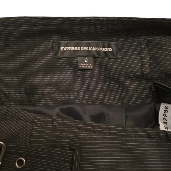 EXPRESS DESIGN STUDIO Women's Striped Partial Pleated Skirt - Picture 4 of 5